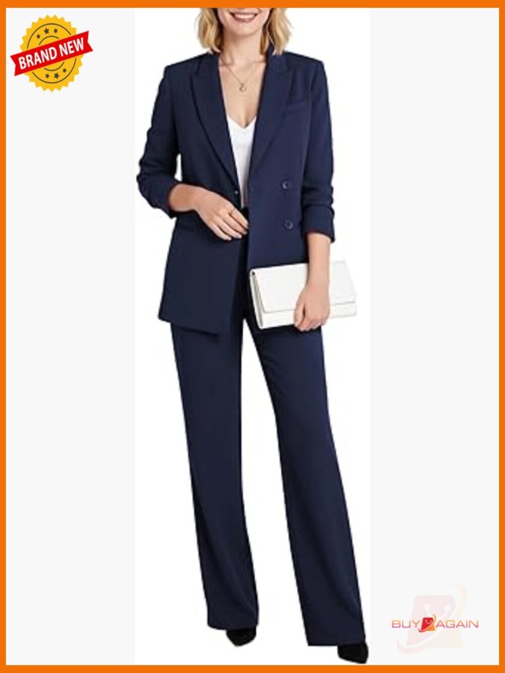 Women's 2 Piece Business Casual Suit Set Blazer Wide Leg Pants Dressy Work